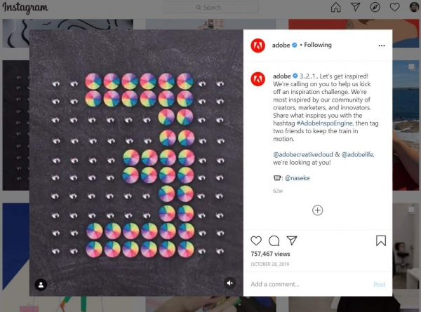 adobe instagram engaged community